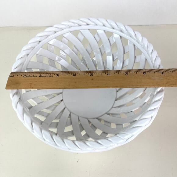 Sandra Lee Ceramic Woven Lattice Bread Bowl - Picture 6 of 6